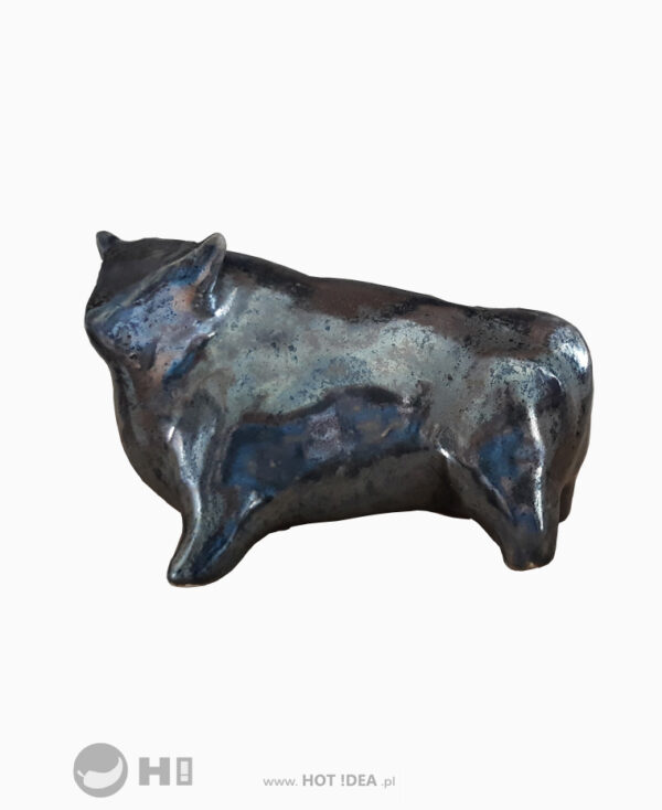 Ceramiczna rzeźba, figurka byka, statuetka dla hodowcy bydła. Giełda Byki.
