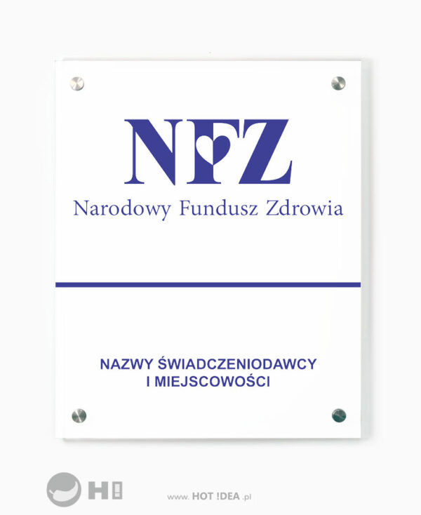 tablica pcw pcv narodowy fundusz zdrowia nfz, tablica PCW / PVC świadczeniodawcy NFZ